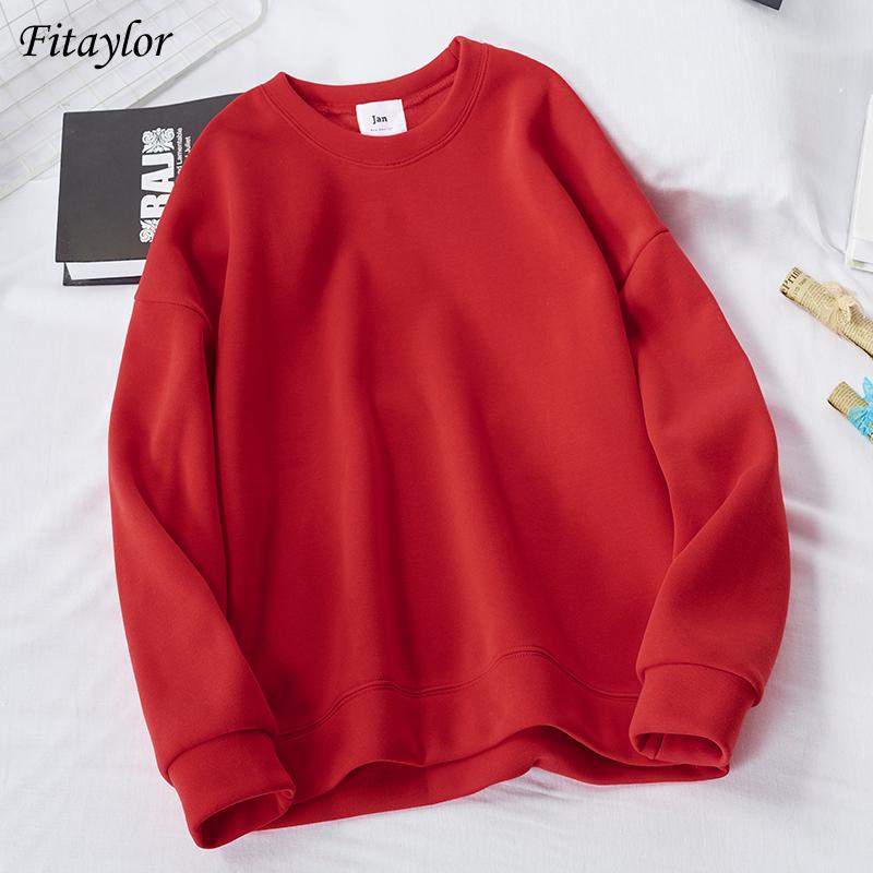 Fitaylor Solid Sweatshirts 2020 New Autumn Winter Women Long Sleeve O Neck Pullovers Oversize Woollen Liner Warm Loose Tops, Blue 
Fitaylor Solid Sweatshirts 2020 New Autumn Winter Women Long Sleeve O Neck Pullovers Oversize Woollen Liner Warm Loose Tops, Blue