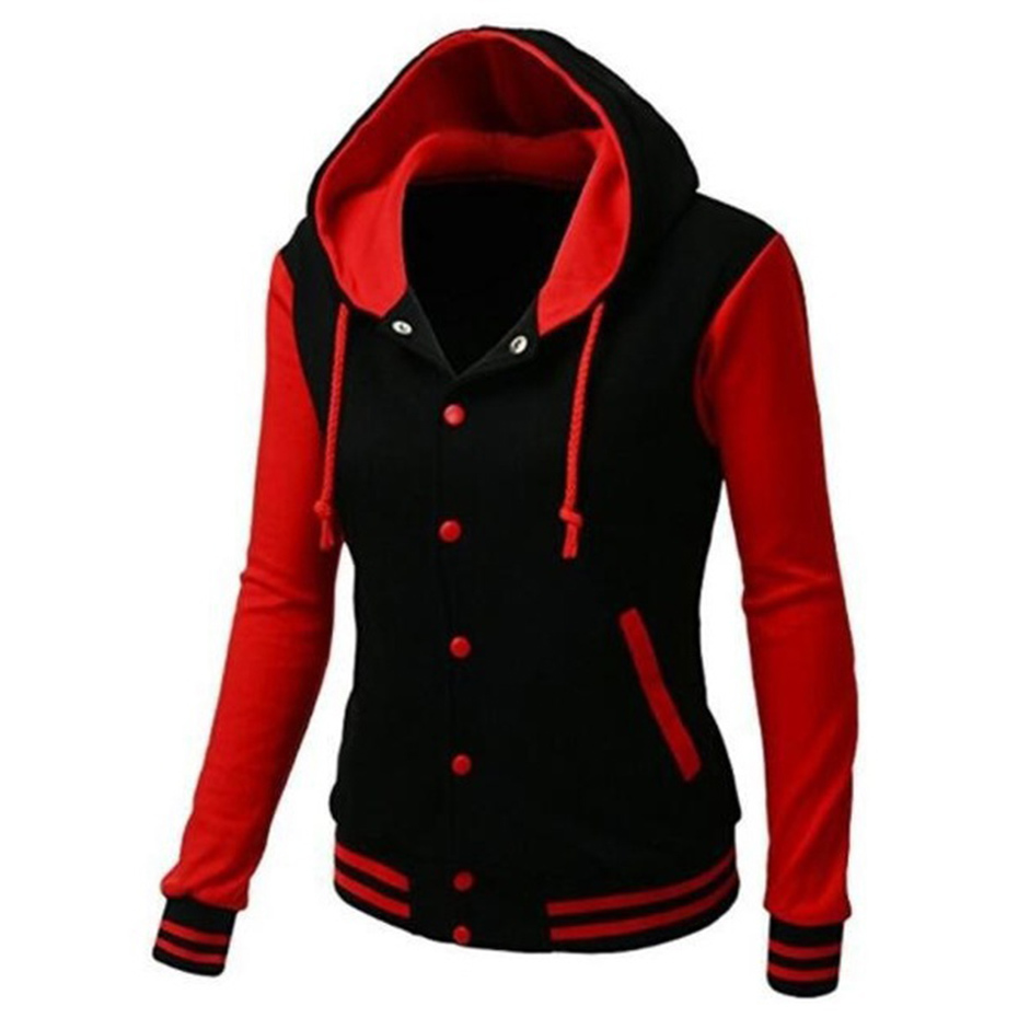 Zogaa Women's hoodies Women Hooded Sweatshirts Long Sleeve Hoody Ladies Pocket Patchwork Female Baseball Jacket Hoodies 201006