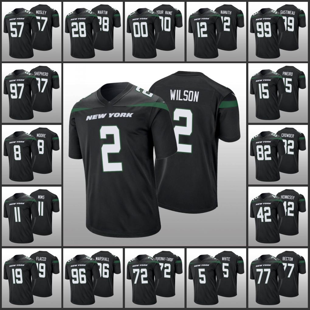 New York''Jets''Men #77 Mekhi Becton 11 Denzel Mims 8 Elijah Moore 2 Zach Wilson Women Youth Custom Black Game Jersey
New York''Jets''Men #77 Mekhi Becton 11 Denzel Mims 8 Elijah Moore 2 Zach Wilson Women Youth Custom Black Game Jersey