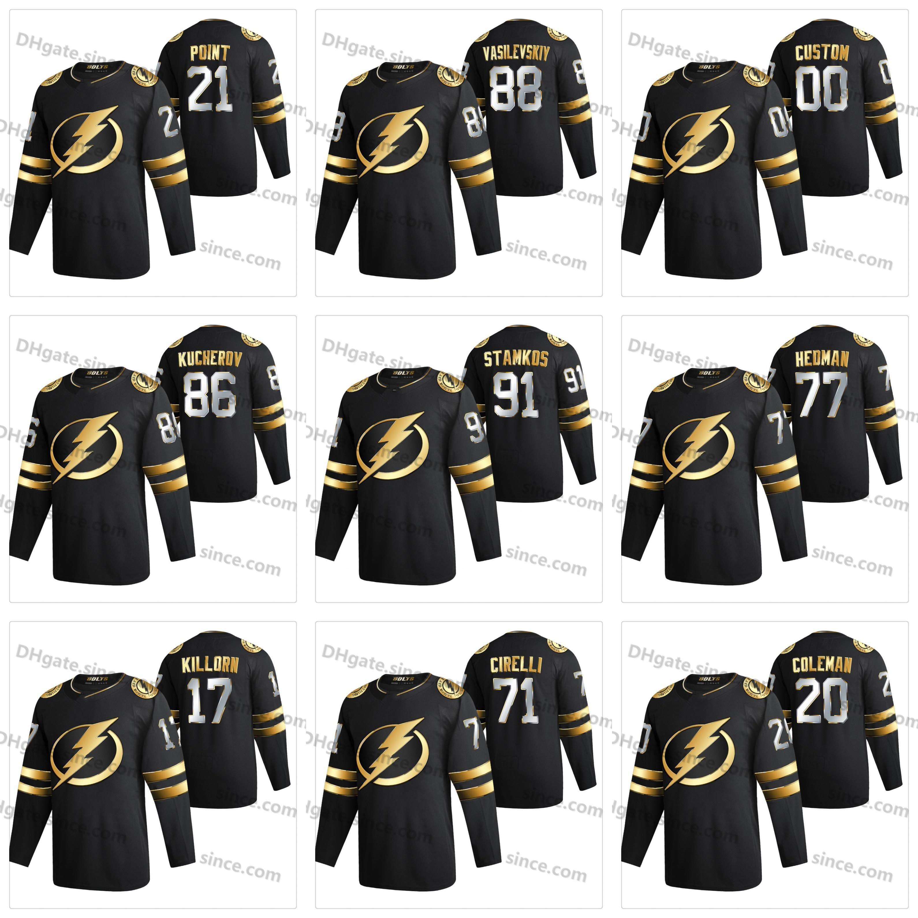 Tampa Bay Lightning Stamkos 2021 Golden Limited Edition Black Jersey 21 Point Mcdonagh Palat Hedman Kucherov Vasilevskiy Killorn Coleman, Black;red
Tampa Bay Lightning Stamkos 2021 Golden Limited Edition Black Jersey 21 Point Mcdonagh Palat Hedman Kucherov Vasilevskiy Killorn Coleman, Black;red