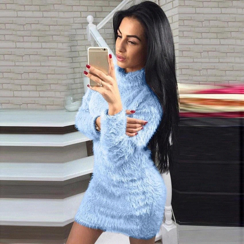 2019 Autumn Winter Dress Woman's Sweater Ladies' Fluffy Dress Casual Fashion Warm Long Sleeve Plus Size #ZL4H, Black;gray
2019 Autumn Winter Dress Woman's Sweater Ladies' Fluffy Dress Casual Fashion Warm Long Sleeve Plus Size #ZL4H, Black;gray