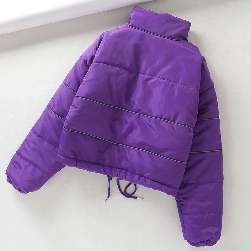 Winter Jacket Women Coat Parka Reflective Cotton Padded Warm Streetwear Women Winter Coat 201027