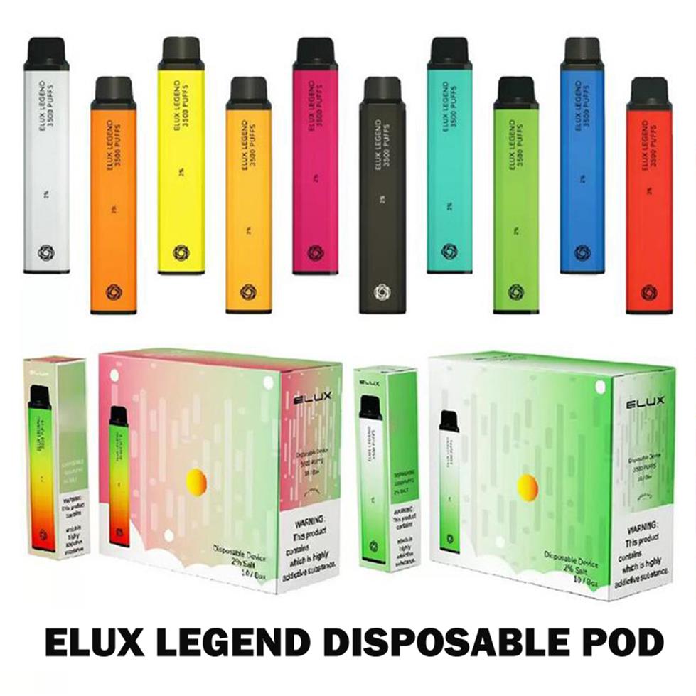 ELUX LEGEND Disposable E Cigarettes Device Kit 3500 puffs 1500mah 10ml per-filled cartridges pod vape pena03 от DHgate WW