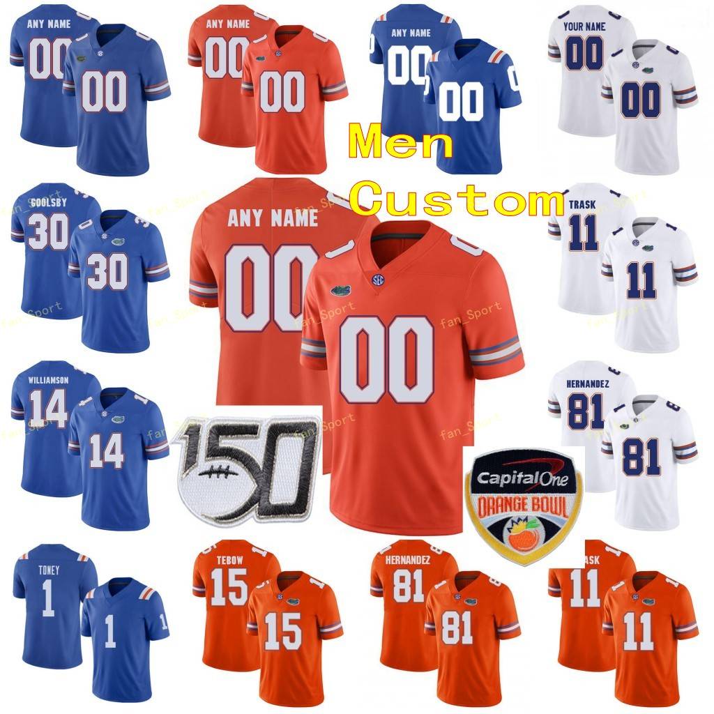 Custom Florida Gators College Football Jersey 13 Feleipe Franks 15 Jacob Copeland 15 Tim Tebow 16 Freddie Swain Men Blue White Orange Stitch, As
Custom Florida Gators College Football Jersey 13 Feleipe Franks 15 Jacob Copeland 15 Tim Tebow 16 Freddie Swain Men Blue White Orange Stitch, As