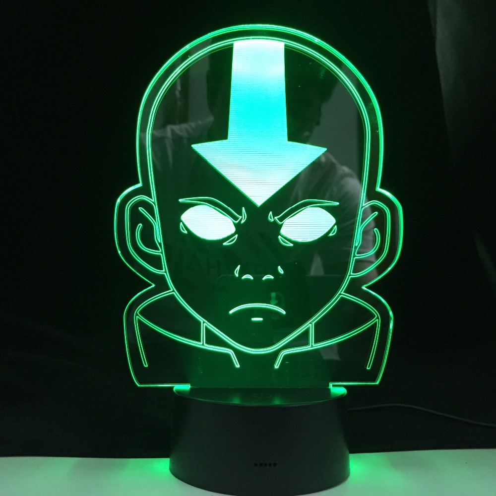 The Last Airbender Room 3D LED Night Light Coloful with Remote Touch Sensor for Decoration Cute Gift For Kids Gift Drop Bes