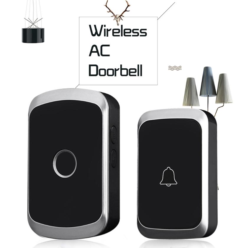 

CACAZI Wireless Waterproof Doorbell 300M Remote US EU UK Plug LED Flash Home Cordless door bell chime 1 2 Button 1 2 Receiver