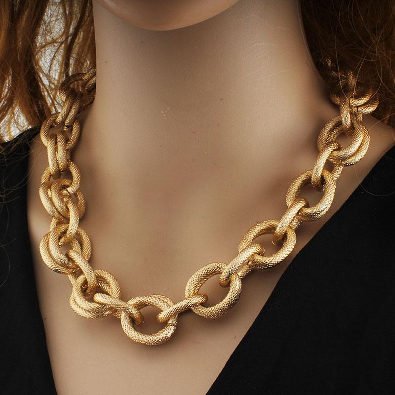 Punk Gothic Big Chunky Chain Choker Necklace Collar Accessories Steampunk Men Cuban Thick Twist Chain Necklace for Women Jewelry
Punk Gothic Big Chunky Chain Choker Necklace Collar Accessories Steampunk Men Cuban Thick Twist Chain Necklace for Women Jewelry