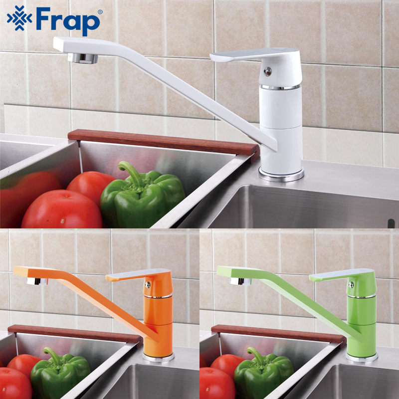 FRAP 1 Set Fashion Style Multi-color Kitchen Faucet Cold and hot water taps White Orange Green 360 Rotation F4931&F4932&F4933 T200424
FRAP 1 Set Fashion Style Multi-color Kitchen Faucet Cold and hot water taps White Orange Green 360 Rotation F4931&F4932&F4933 T200424
