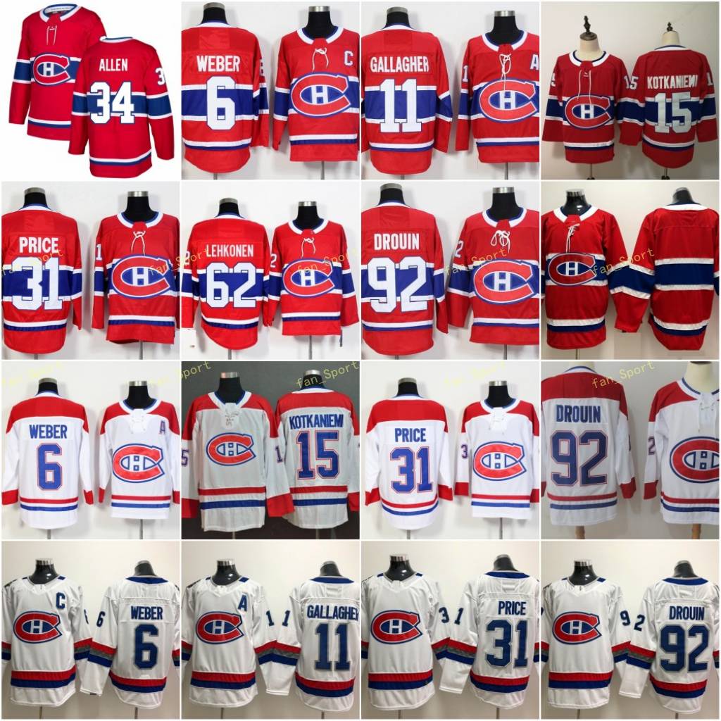 34 Jake Allen Montreal Canadiens Hockey 31 Carey Price 6 Shea Weber 11 Brendan Gallagher 92 Jonathan Drouin 15 Jesperi Kotkaniemi Lehkonen, Black;red
34 Jake Allen Montreal Canadiens Hockey 31 Carey Price 6 Shea Weber 11 Brendan Gallagher 92 Jonathan Drouin 15 Jesperi Kotkaniemi Lehkonen, Black;red