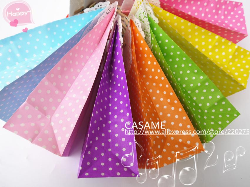 Stand up Colorful Polka Dots 50pcs Kraft Paper craft Gift Bags Sandwich Bread Bags Party Wedding Favor Bag Open Top
Stand up Colorful Polka Dots 50pcs Kraft Paper craft Gift Bags Sandwich Bread Bags Party Wedding Favor Bag Open Top