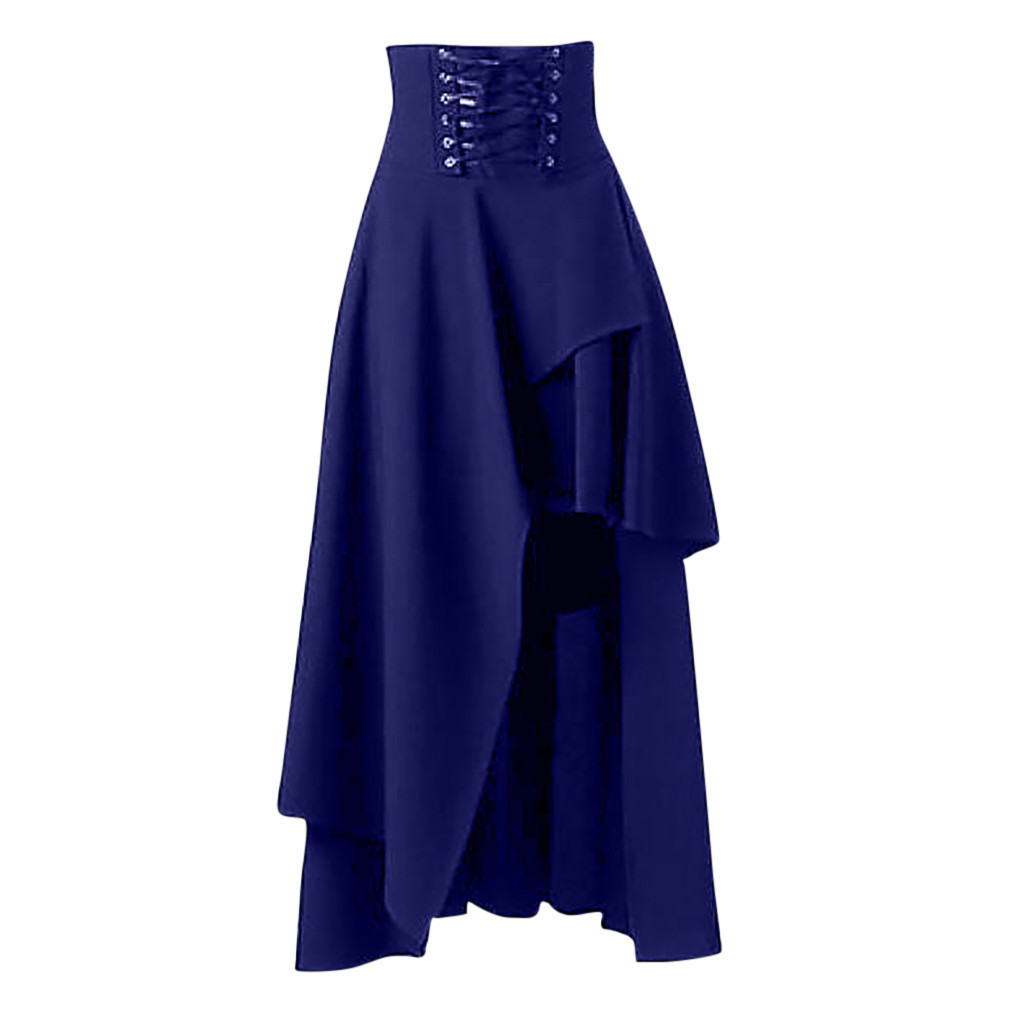 Women Skirt Medieval Retro Solid Gothic Court Lace Ruffled Multilayer Long Sleeve Color Autumn Winter Lolita Punk Skirts 19Oct27 201110