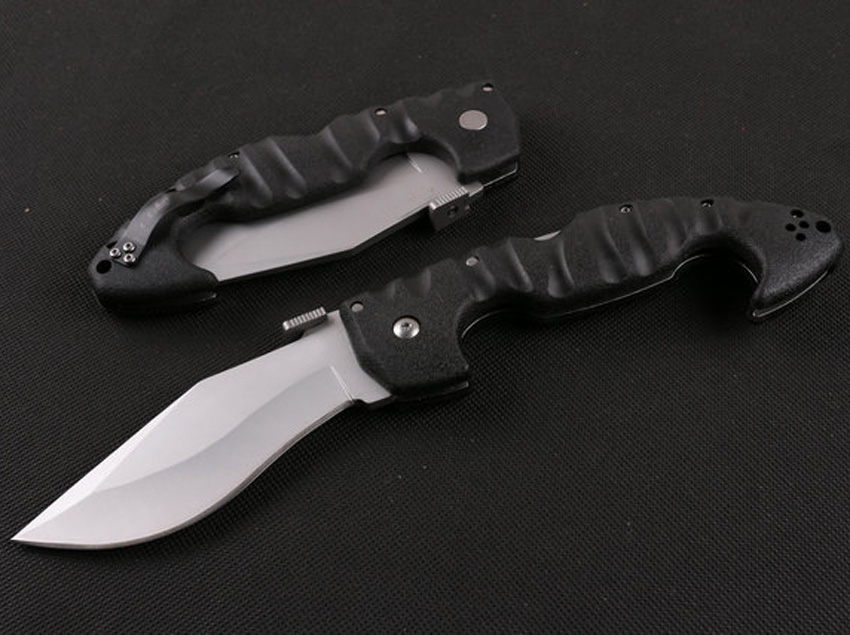 High Quality Survival Tactical Folding knife 440C 58HRC Titanium finish Blade knifes knives with Retail box