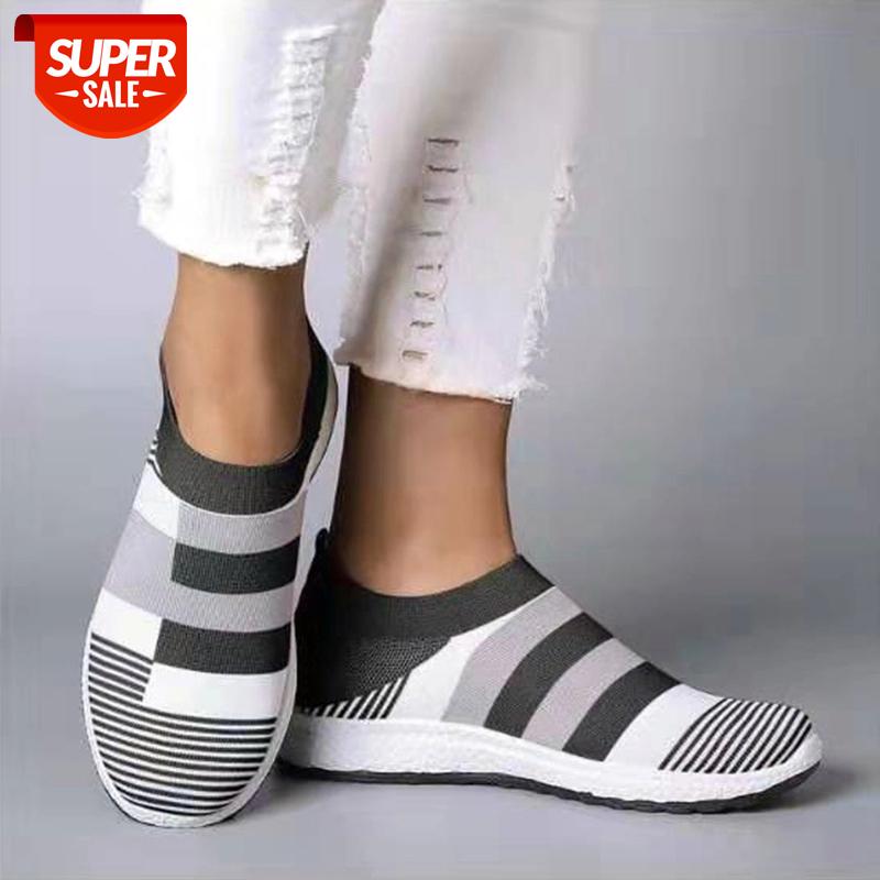 Women Flat Sneakers Knitting Stretch Stripe Ladies Autumn Loafers Vulcanized Shoes Woman Slip On Female Casual Plus Size #eS1D, Black
Women Flat Sneakers Knitting Stretch Stripe Ladies Autumn Loafers Vulcanized Shoes Woman Slip On Female Casual Plus Size #eS1D, Black