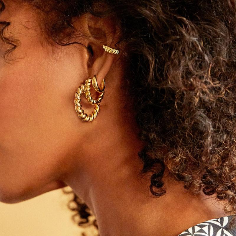 Fashion Gold Metal Twisted Earrings for Women Simple Geometric Circle Twist Stud Earrings Wedding Jewelry
Fashion Gold Metal Twisted Earrings for Women Simple Geometric Circle Twist Stud Earrings Wedding Jewelry