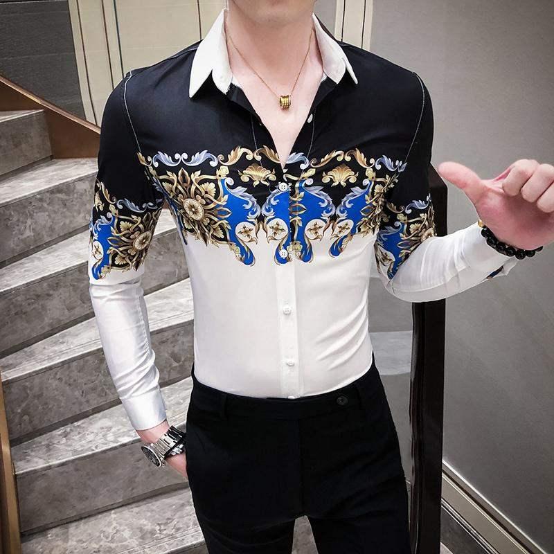 Digital Printed Casual Shirt Men Long Sleeve New Korean Dress Slim Fit Tuxedo Shirts Male Fashion Night Club Work Shirt Men, 89
Digital Printed Casual Shirt Men Long Sleeve New Korean Dress Slim Fit Tuxedo Shirts Male Fashion Night Club Work Shirt Men, 89