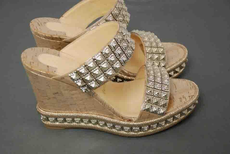 Summer Red Bottom Women Shoes Wedges Slipper Glitter Spiked Sandals Heels, Luxury Red Soles ECU Wedge Slide Sandal Crystal Rivets Party, Colour 2
Summer Red Bottom Women Shoes Wedges Slipper Glitter Spiked Sandals Heels, Luxury Red Soles ECU Wedge Slide Sandal Crystal Rivets Party, Colour 2