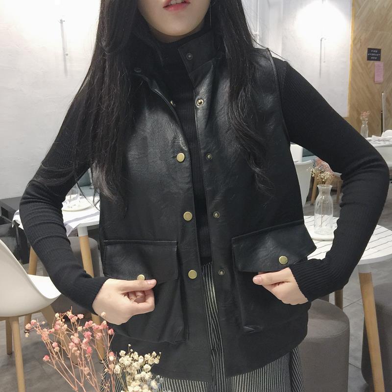 2021 New spring plutonium leather women sleeveless solid color jacket vest Mrs y189 V1JL, Heise
2021 New spring plutonium leather women sleeveless solid color jacket vest Mrs y189 V1JL, Heise