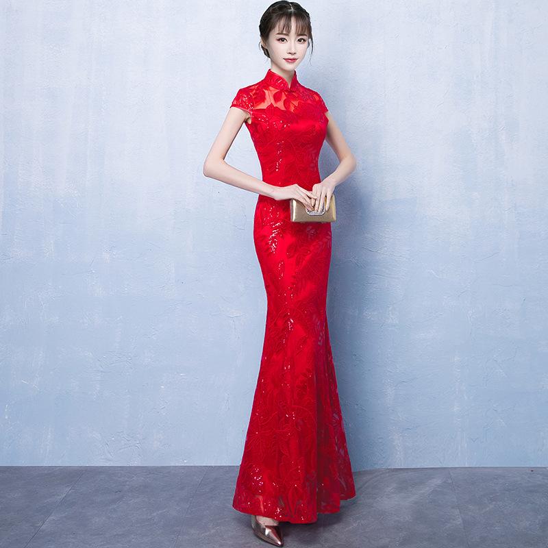Red Bride Cheongsam Oriental Women Wedding Qipao Chinese Style Elegant Long Dress Luxury Robe Party Dresses Vestido S-4XL
Red Bride Cheongsam Oriental Women Wedding Qipao Chinese Style Elegant Long Dress Luxury Robe Party Dresses Vestido S-4XL
