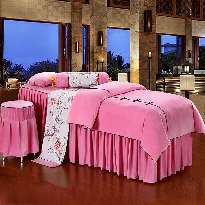 New Crystal velvet Pure color Cosmetic Bed Skirt Quilt cover for Beauty Salon Pillowcase Massage Bedding Set 4PCS #605, Color 07
New Crystal velvet Pure color Cosmetic Bed Skirt Quilt cover for Beauty Salon Pillowcase Massage Bedding Set 4PCS #605, Color 07