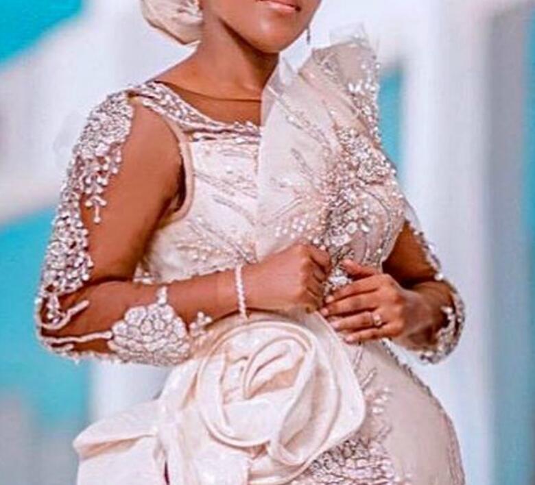 Ebi Aso 2021 Arabic Urious Mermaid Sexy Evening Beaded Crystals Prom Dresses Sheer Neck Formal Party Second Reception Gowns Zj446 0227Lz