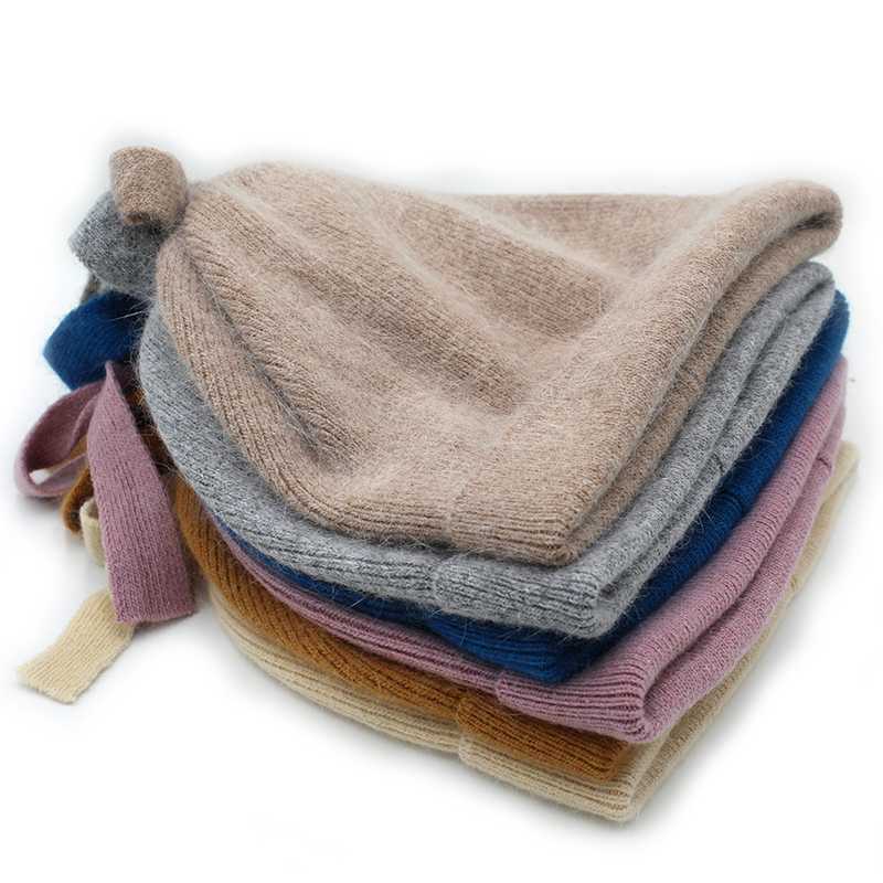 women's winter hats angola fur cuffed beanie hat fashion female warm solid color young style ski bonnets, Black
women's winter hats angola fur cuffed beanie hat fashion female warm solid color young style ski bonnets, Black