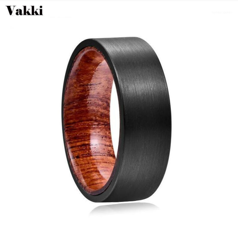 Wedding Rings VAKKI 8mm Men's Ring Black Brushed Wood Inner Tungsten Steel Engagement Proposal1
Wedding Rings VAKKI 8mm Men's Ring Black Brushed Wood Inner Tungsten Steel Engagement Proposal1