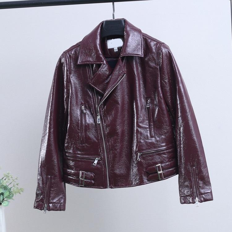 Factory outlets shiny glossy pu leather jackets female Lapel motorcycle style leather jacket F1621 dropshipping, Black
Factory outlets shiny glossy pu leather jackets female Lapel motorcycle style leather jacket F1621 dropshipping, Black
