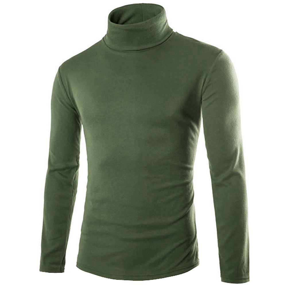 2021 Fall New Mens Knitting Shirt Slim Fit Turtle Neck Knited T Shirts Slim Fit Tops Cardigan Clothings Asia Size S M L XL XXXL 201203