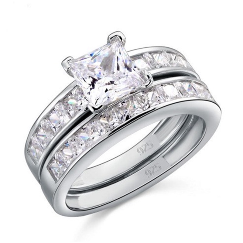 Luxury Size 5/6/7/8/9/10 Jewelry 10kt white gold filled Topaz Princess cut simulated Diamond Wedding Ring set gift with box 43 N2
Luxury Size 5/6/7/8/9/10 Jewelry 10kt white gold filled Topaz Princess cut simulated Diamond Wedding Ring set gift with box 43 N2