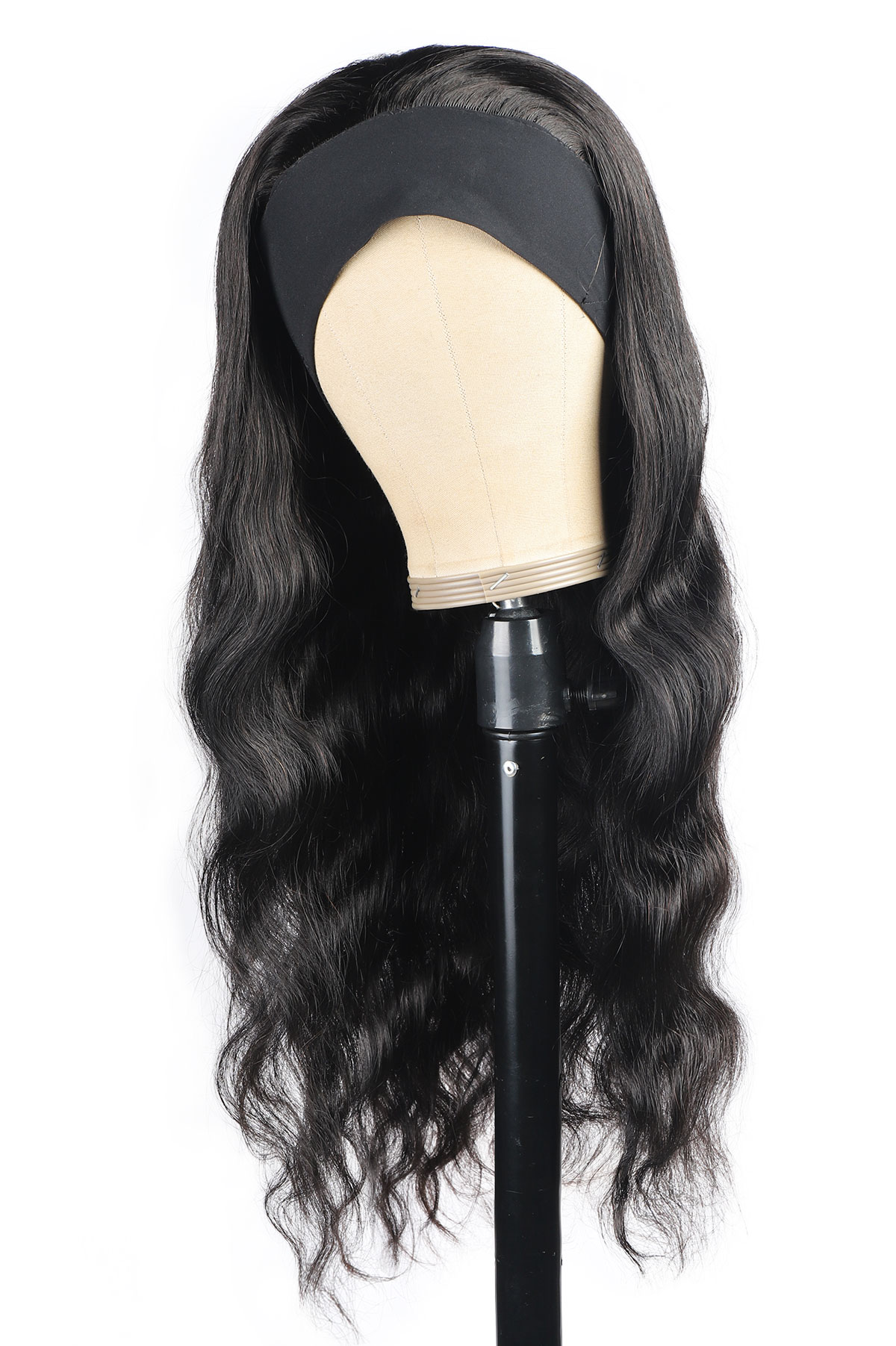 Ishow 8-30inch Virgin Human Hair Wigs With Headbands Body Yaki Straight Water None Lace Headband Wig Loose Deep Curly for Women Girls All Ages Natural