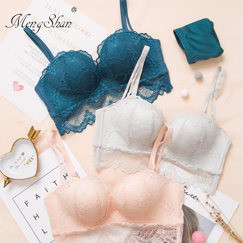 Sexy lace Comfortable gathering Massage palm cup Ring-free adjustable bra for ladies bra push up underwear women 85A 85B 85C 80C 201202, Blackish green 
Sexy lace Comfortable gathering Massage palm cup Ring-free adjustable bra for ladies bra push up underwear women 85A 85B 85C 80C 201202, Blackish green