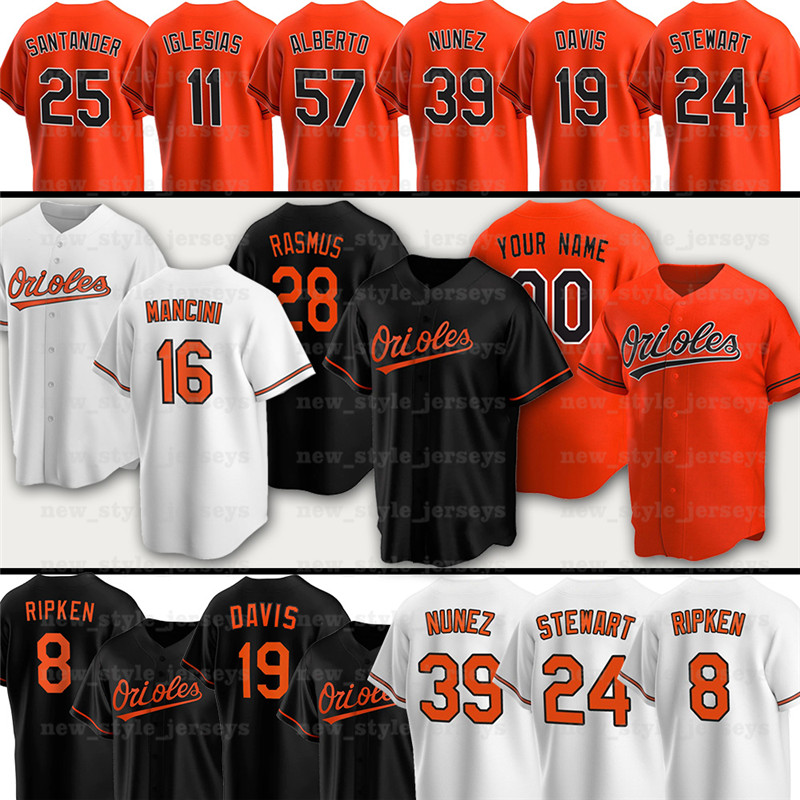 Custom 16 TREY MANCINI Jersey TREY MANCINI 8 Cal Ripken Jr. Roberto Alomar 19 CHRIS DAVIS DJ Stewart Renato Nunez Machado Baseball Jerseys, Men(jin ying)
Custom 16 TREY MANCINI Jersey TREY MANCINI 8 Cal Ripken Jr. Roberto Alomar 19 CHRIS DAVIS DJ Stewart Renato Nunez Machado Baseball Jerseys, Men(jin ying)