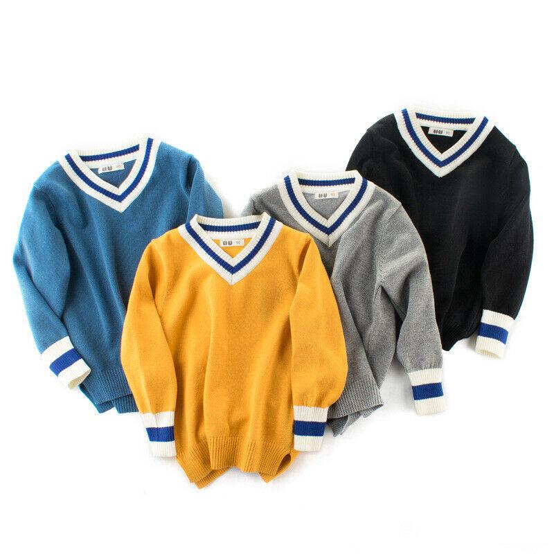 Casual Kids Boys V Neck Autumn Baby Boys Knitted Sweater School Clothes top sweater, Black
Casual Kids Boys V Neck Autumn Baby Boys Knitted Sweater School Clothes top sweater, Black
