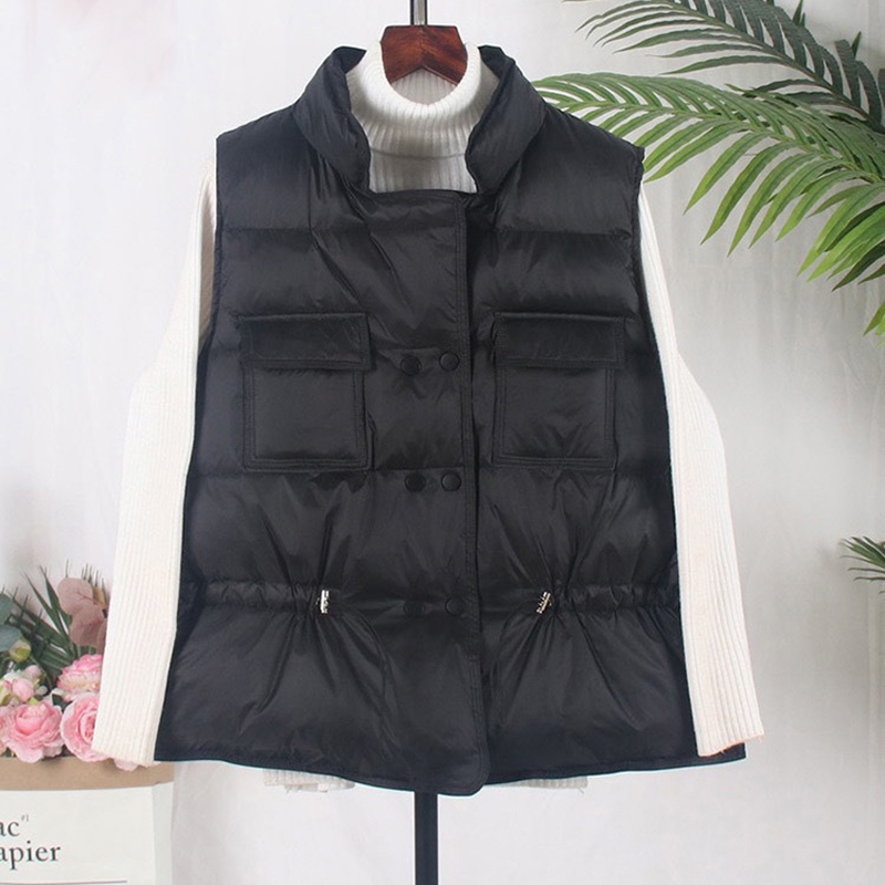 SEDUTMO Winter Duck Down Women Vest Tunic Short Jackets Autumn Waistcoat Casual Puffer Jacket Slim Parkas ED1104 201019