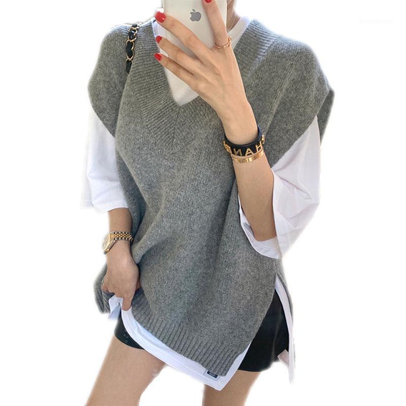 2020 New V-Neck Girls Pullover 100% Cashmere Sweater Autumn Winter Women Vest Sleeveless Female Fashion Warm Casual Oversize1, Gray
2020 New V-Neck Girls Pullover 100% Cashmere Sweater Autumn Winter Women Vest Sleeveless Female Fashion Warm Casual Oversize1, Gray