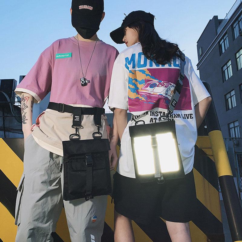 Tactical Chest Rig Bags Unisex Fashion Function Chest Bags Streetwear Hip Hop Bag Adjustable Nylon Reflective Vest Fanny pack, Sky blue
Tactical Chest Rig Bags Unisex Fashion Function Chest Bags Streetwear Hip Hop Bag Adjustable Nylon Reflective Vest Fanny pack, Sky blue
