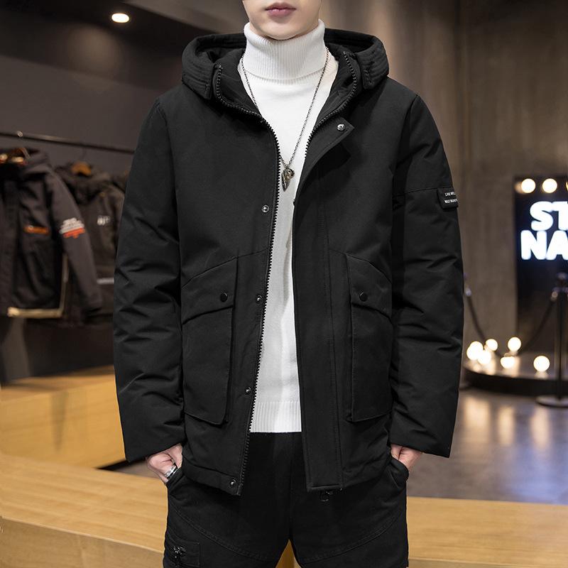 2020 winter coat male han edition handsome tooling hooded down jacket man with thick warm loose coat, Black
2020 winter coat male han edition handsome tooling hooded down jacket man with thick warm loose coat, Black
