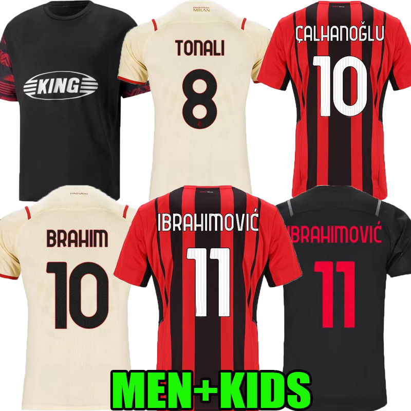 IBRAHIMOVIC 21 22 23 soccer jersey AC GIROUD BENNACER KESSIE ROMAGNOLI CALHANOGLU TONALI REBIC 2021 2022 football shirt maillot men + kids kit, 418#
IBRAHIMOVIC 21 22 23 soccer jersey AC GIROUD BENNACER KESSIE ROMAGNOLI CALHANOGLU TONALI REBIC 2021 2022 football shirt maillot men + kids kit, 418#