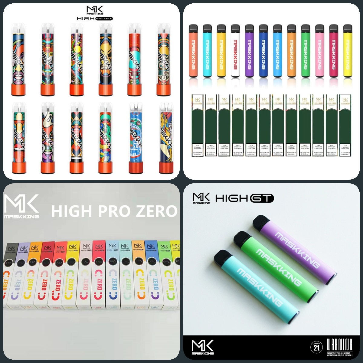 Original Maskking High GT PRO ZERO MAX Disposable vape E Cigarette starter kit device 450 1000 1500Puffs 350 650 850mAh Battery vapors Authe
Original Maskking High GT PRO ZERO MAX Disposable vape E Cigarette starter kit device 450 1000 1500Puffs 350 650 850mAh Battery vapors Authe
