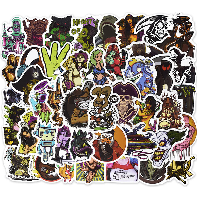 50pcs/lot Car Stickers Horrible Decal Festivals Posters for Graffiti Skateboard Snowboard Laptop Luggage Motorcycle Bike Halloween Monster, Mixed
50pcs/lot Car Stickers Horrible Decal Festivals Posters for Graffiti Skateboard Snowboard Laptop Luggage Motorcycle Bike Halloween Monster, Mixed