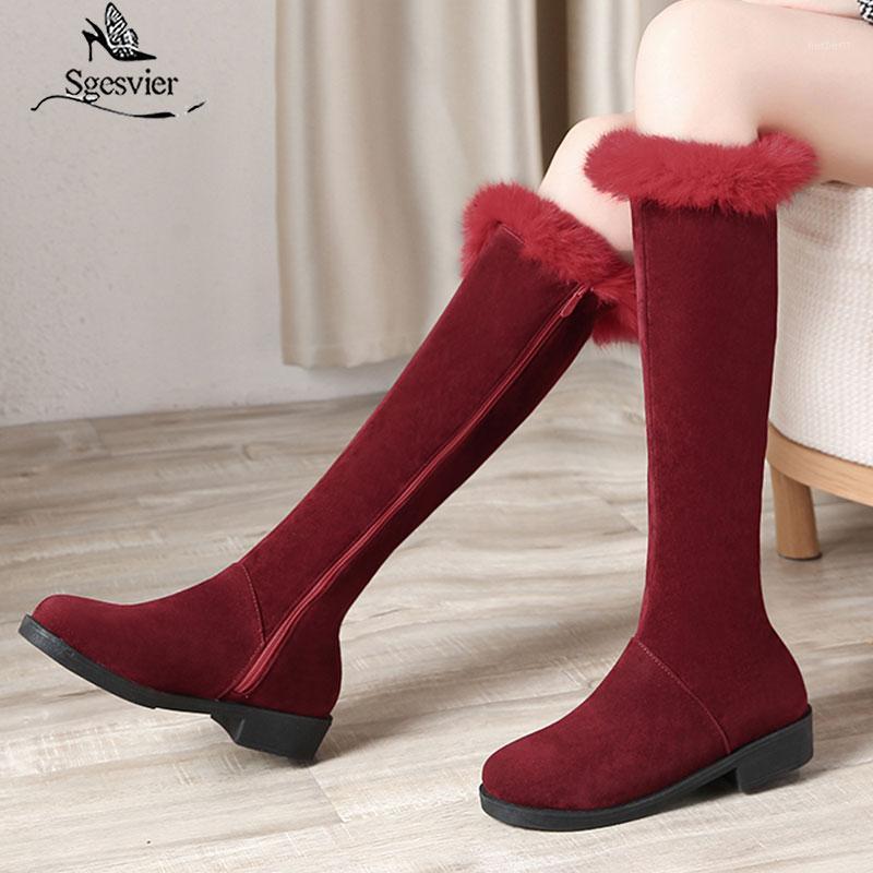 Sgesvier 2020 hot sale knee high boots women flock zip thick fur winter boots round toe comfortable low heels casual shoes woman1, Black
Sgesvier 2020 hot sale knee high boots women flock zip thick fur winter boots round toe comfortable low heels casual shoes woman1, Black