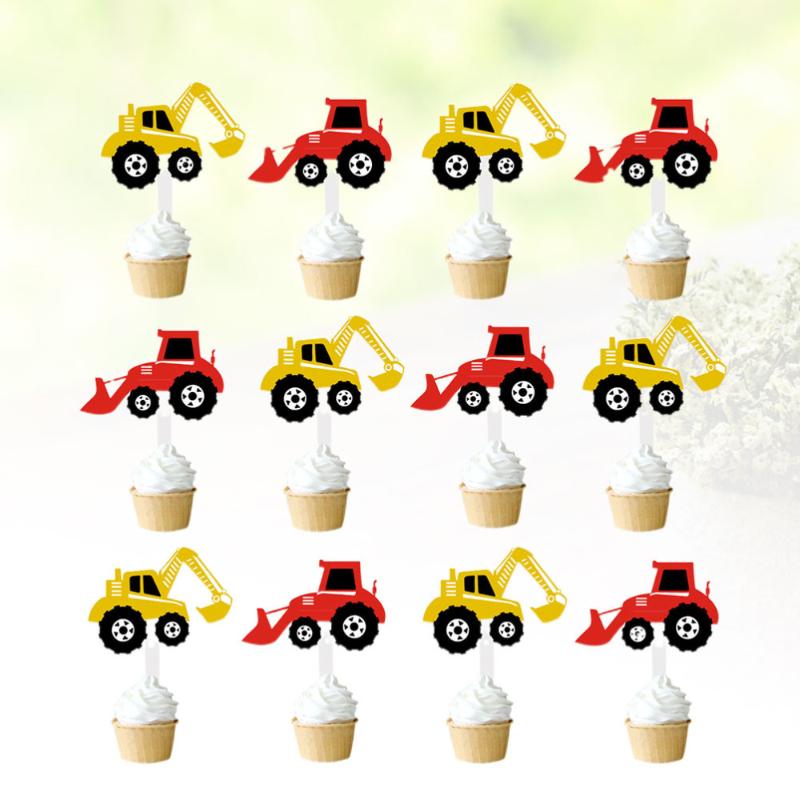 12pcs Construction Truck Excavator Theme Cake Toppers Paper Cupcake Fruit Picks Decor Toothpick Party Supplies
12pcs Construction Truck Excavator Theme Cake Toppers Paper Cupcake Fruit Picks Decor Toothpick Party Supplies