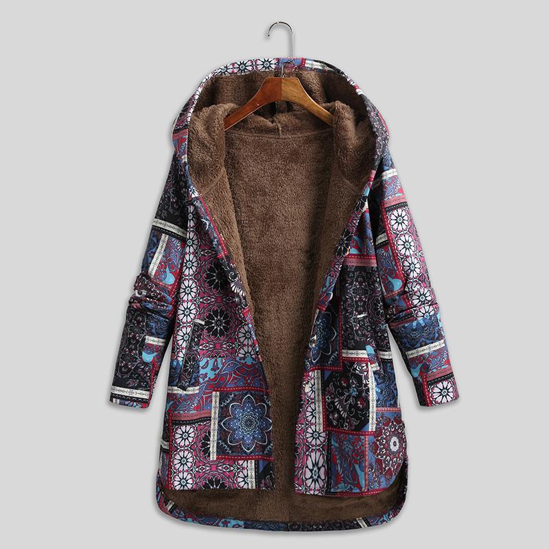 Women Vintage Loose Hooded Coat Floral Printed Fleeces Lining Buttoned Plus Size 5XL Fall Winter Parka Casual Long Coat Outwear, Orange
Women Vintage Loose Hooded Coat Floral Printed Fleeces Lining Buttoned Plus Size 5XL Fall Winter Parka Casual Long Coat Outwear, Orange