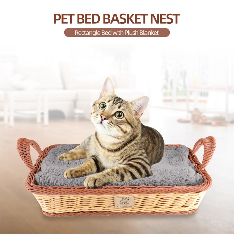 Pet House Cattery Portable Pet Basket Bed Basket Nest Rectangle PP Knitted Bed with Plush Blanket for Cats Dogs Pets
Pet House Cattery Portable Pet Basket Bed Basket Nest Rectangle PP Knitted Bed with Plush Blanket for Cats Dogs Pets