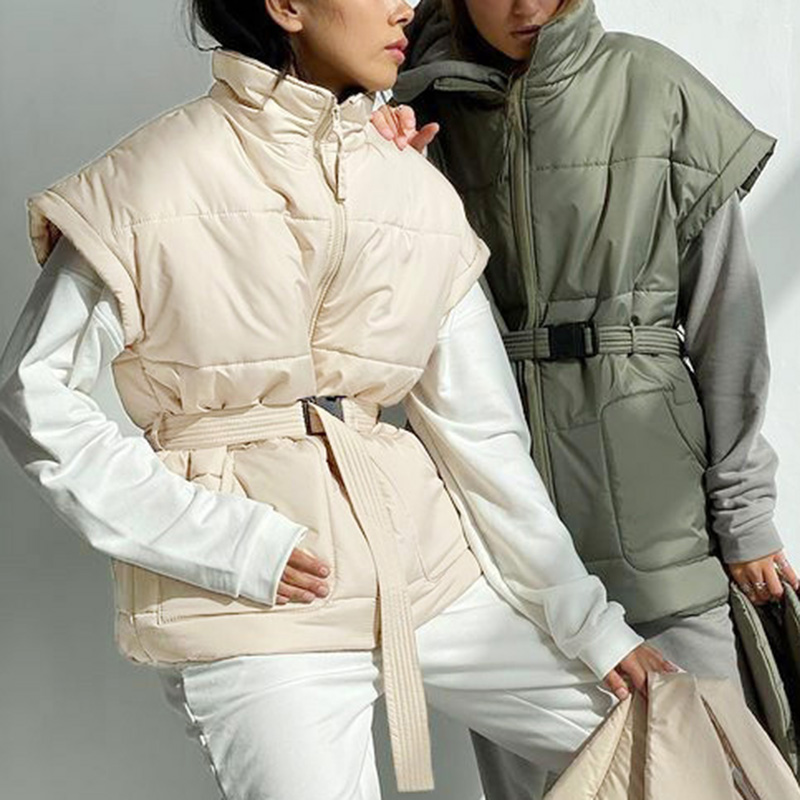 Fashion Stand Collar Vests Women Elegant Tie Belt Waist Coats Women Shrug Zipper Casual Poets Spring Vests Ladies, Beige
Fashion Stand Collar Vests Women Elegant Tie Belt Waist Coats Women Shrug Zipper Casual Poets Spring Vests Ladies, Beige