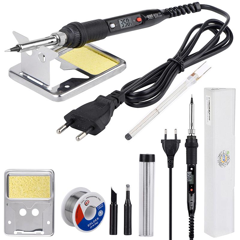 JCD 80W LCD soldering iron 220V 110V adjustable Temperature Welding Solder Repair tool Ceramic heat soldering iron Tips kits
JCD 80W LCD soldering iron 220V 110V adjustable Temperature Welding Solder Repair tool Ceramic heat soldering iron Tips kits