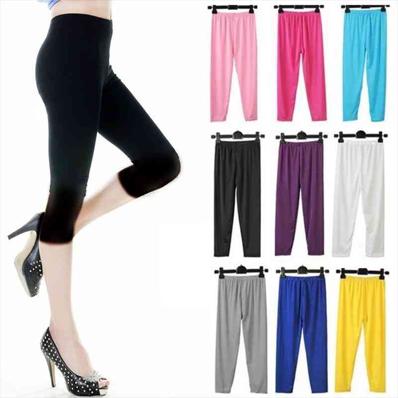 Ice Silk Leggings Summer Women Short Leggings Elastic Slim Thin Cropped Pants Girl Lady Basic Trousers Bodycon Casual Jegging, Black
Ice Silk Leggings Summer Women Short Leggings Elastic Slim Thin Cropped Pants Girl Lady Basic Trousers Bodycon Casual Jegging, Black