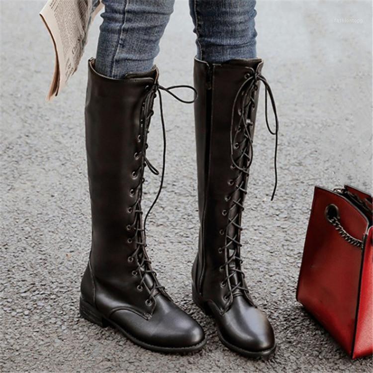 PXELENA Rome Riding Knee High Boots Women Shoes Lace Up Zip Low Heels Long Knight Army Combat Biker Boots Black Beige1
PXELENA Rome Riding Knee High Boots Women Shoes Lace Up Zip Low Heels Long Knight Army Combat Biker Boots Black Beige1