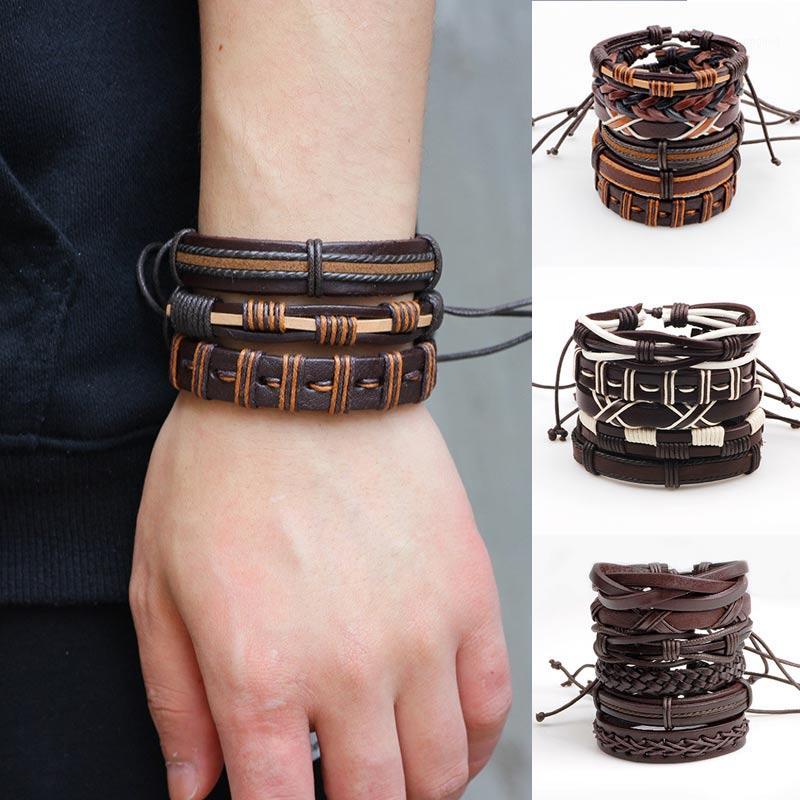Charm Bracelets PU Adjustable Gifts Handmade 1Set Brown Leather Knit For Men Wrap Bangle Party Rope Bracelet Black Party1
Charm Bracelets PU Adjustable Gifts Handmade 1Set Brown Leather Knit For Men Wrap Bangle Party Rope Bracelet Black Party1