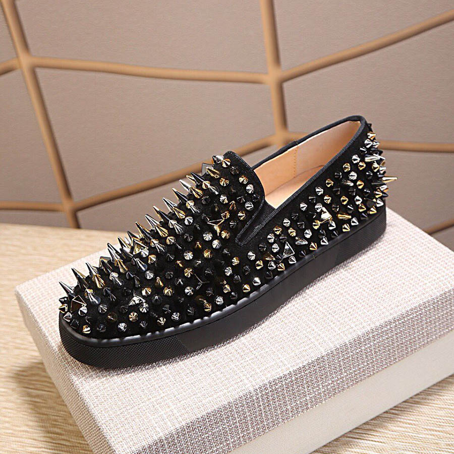 Mens Platform Shoes Womens Sparkling Spikes Slip on Red White Blue Black Designer Sneakers Genuine Leather Casual Shoes
Mens Platform Shoes Womens Sparkling Spikes Slip on Red White Blue Black Designer Sneakers Genuine Leather Casual Shoes